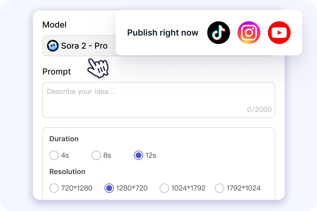 Generate videos for any platform