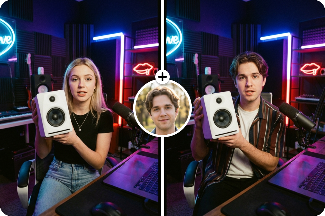 Gender face swap for creative transformations