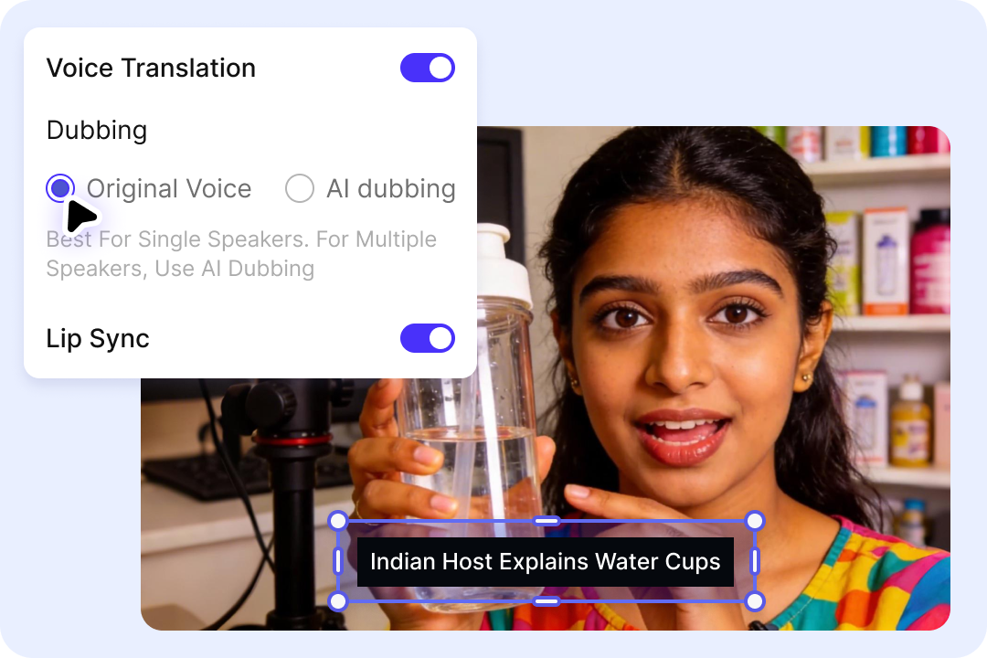 Add Multilingual Voiceovers with Auto-Subtitles