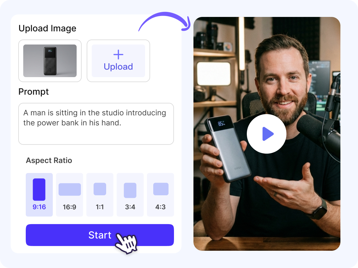 Generate AI Videos
from Text or Images