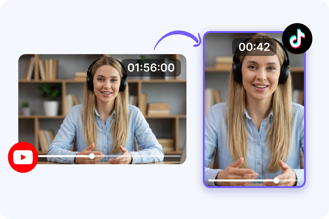 Long Video → TikTok Shorts